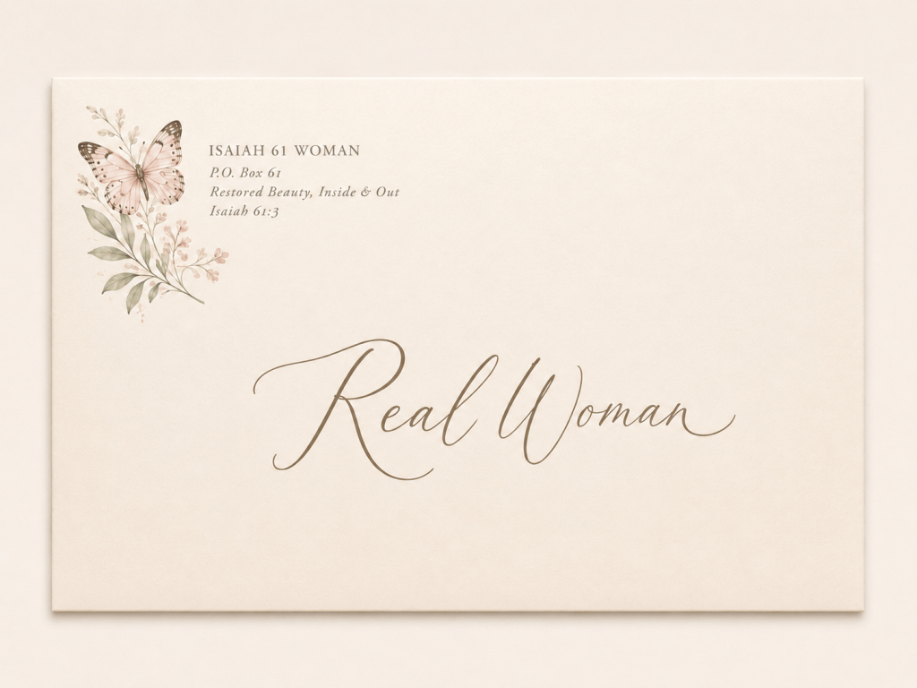 Envelope representing Letters to Real Women from Isaiah 61 Woman